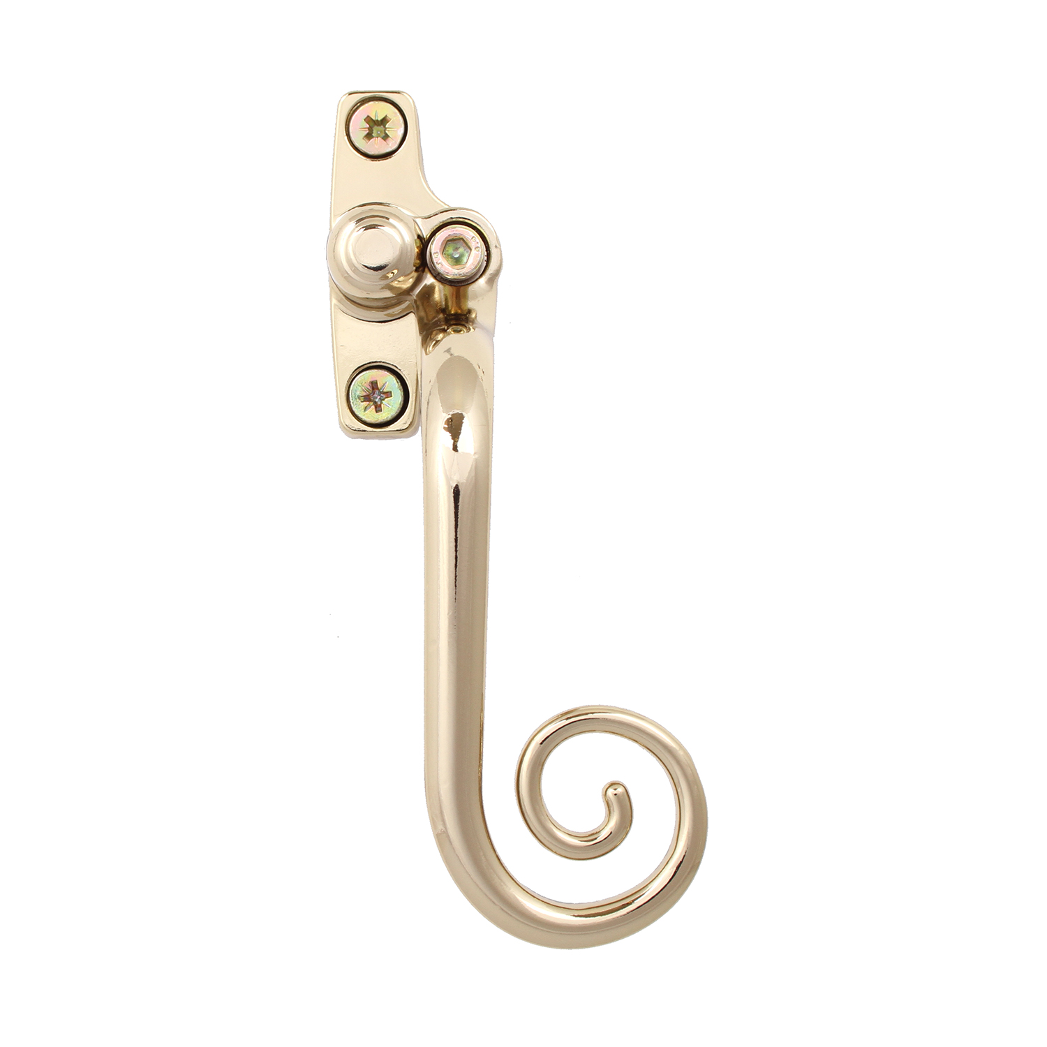 Monkey Tail Window Handle - Hardex Gold (Right Hand)